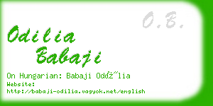 odilia babaji business card
